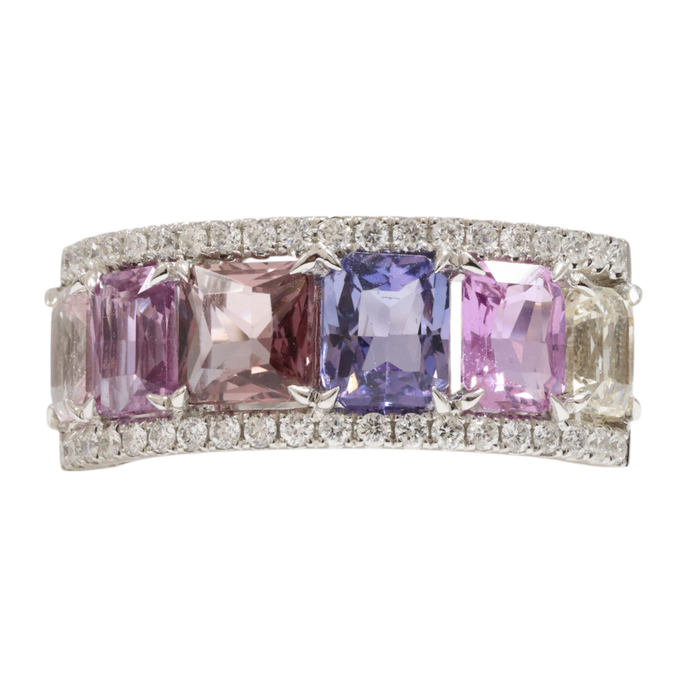 multi coloured sapphire ring