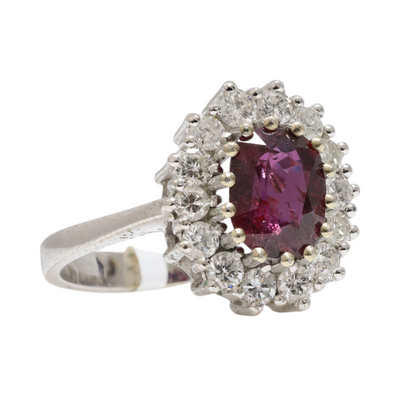 white gold Ruby and diamond dress ring