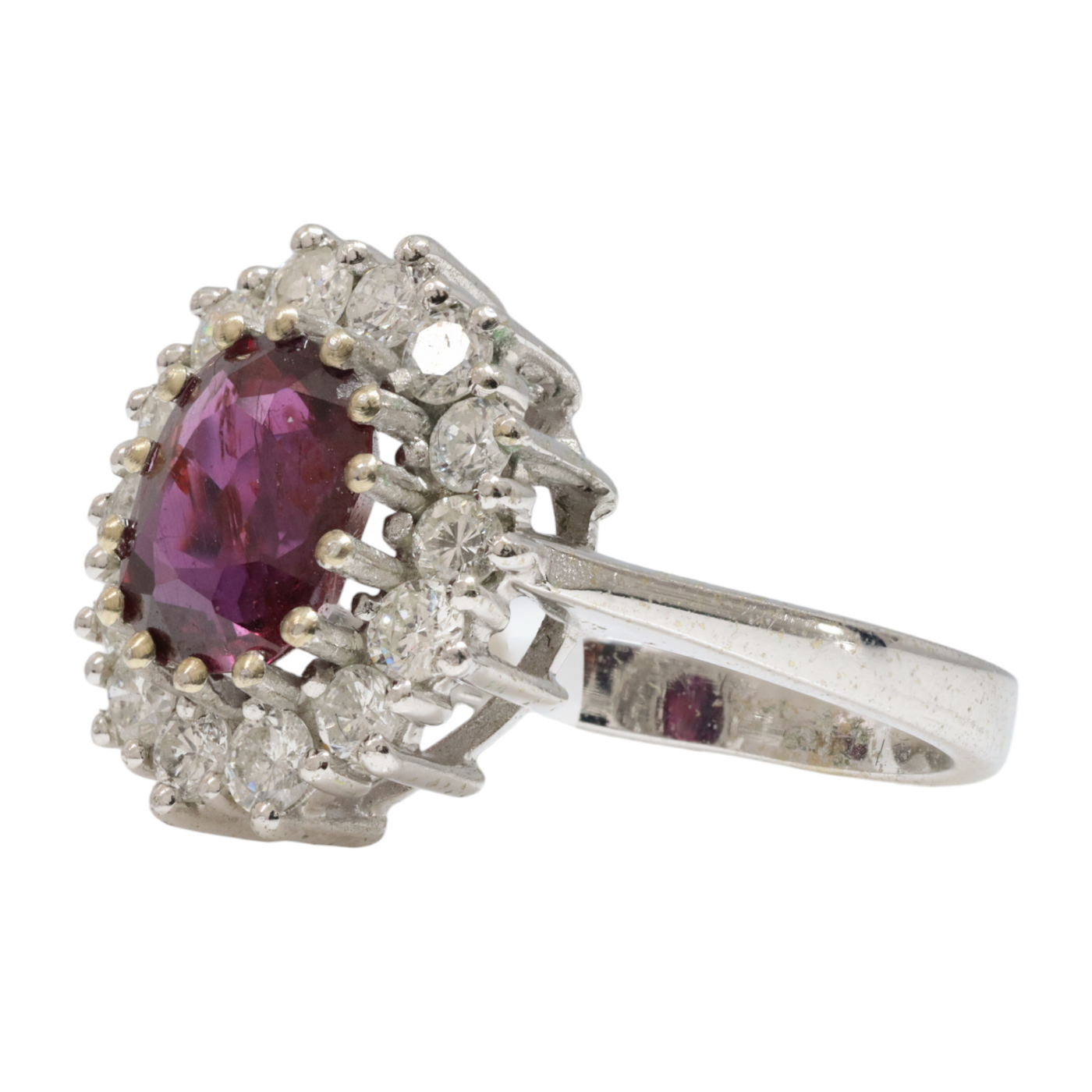white gold Ruby and diamond dress ring