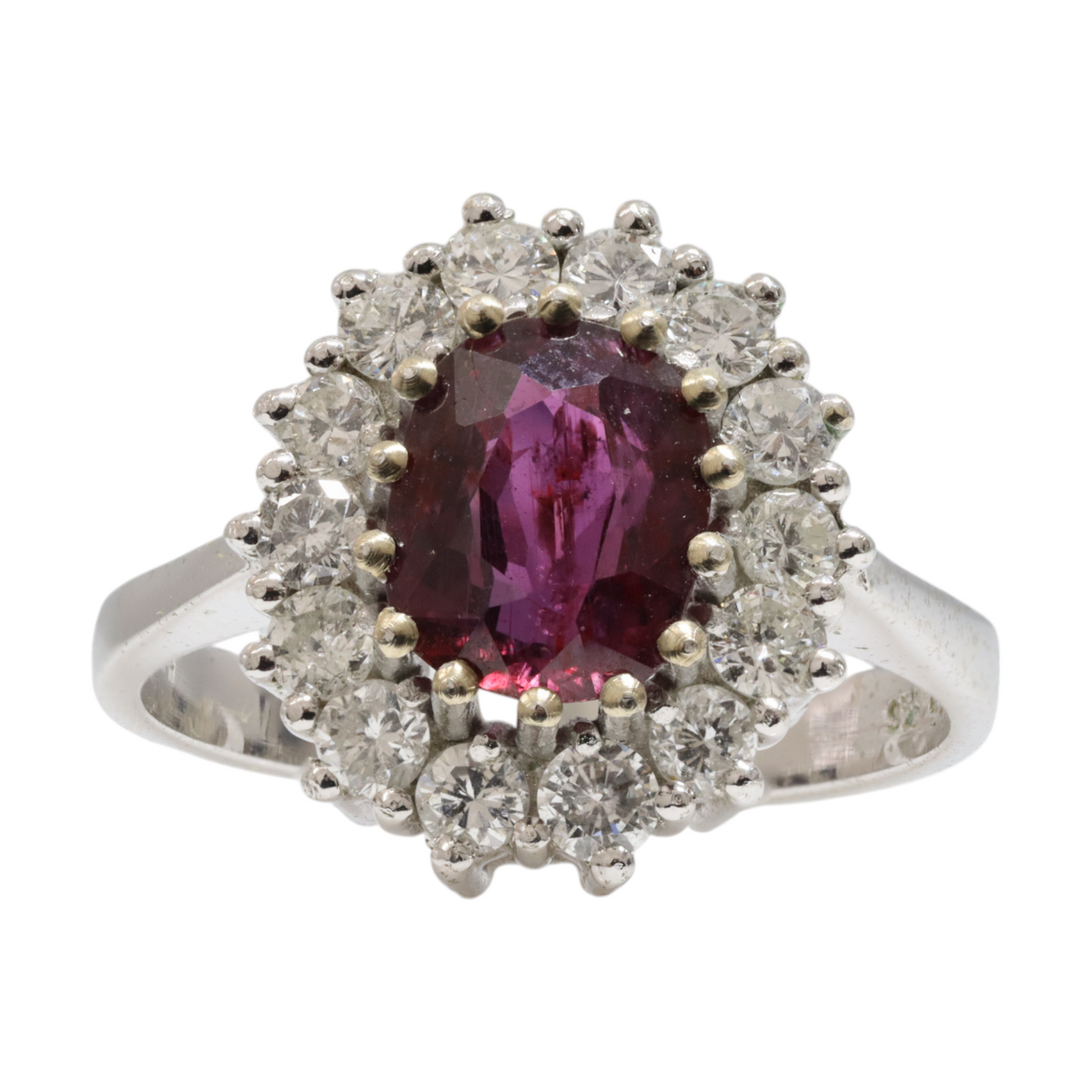 white gold Ruby and diamond dress ring