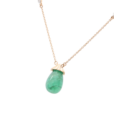 Emerald and Diamond pendant and necklace