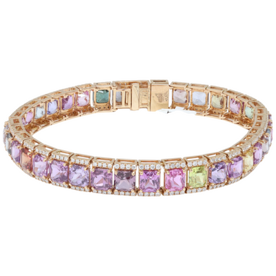 Sapphire and Diamond Bracelet (no heat)