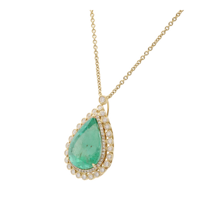 Emerald & diamond necklace