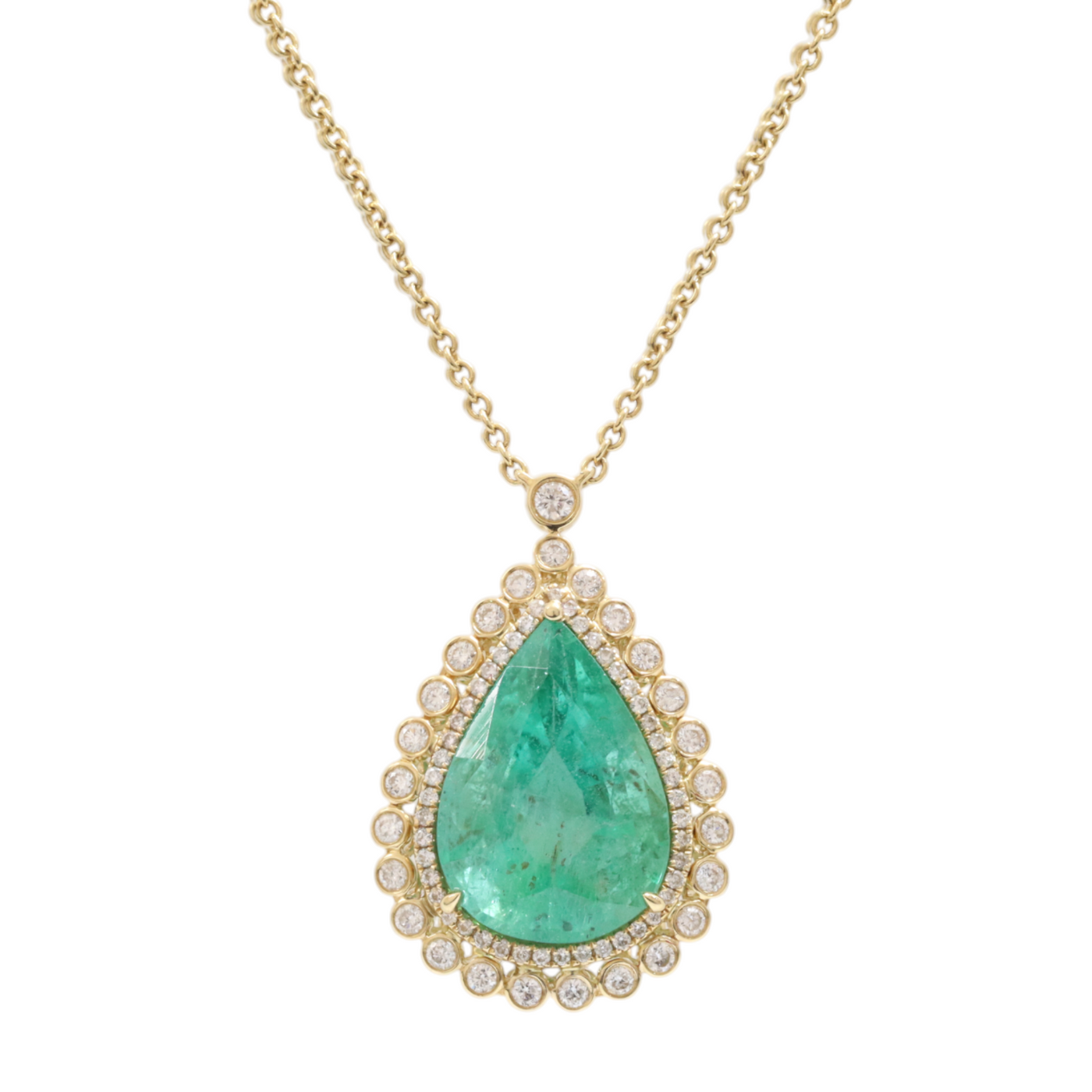 Emerald & diamond necklace