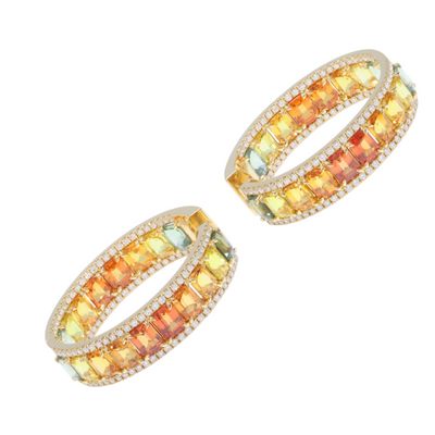 Sapphire and diamond earrings