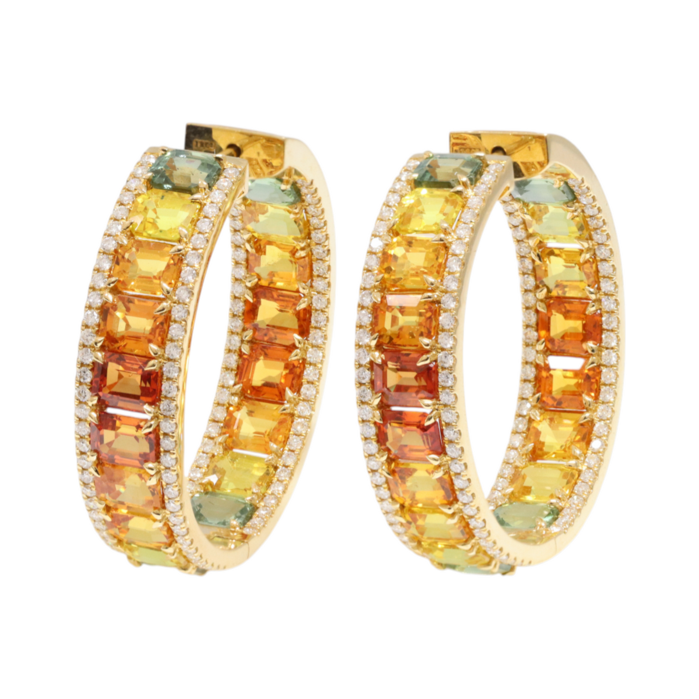 Sapphire and diamond earrings