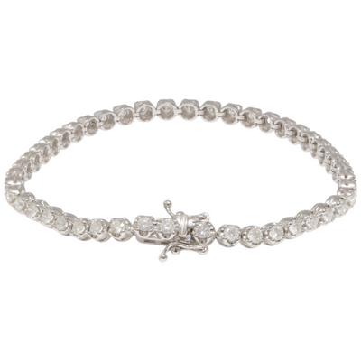 18ct white gold diamond tennis