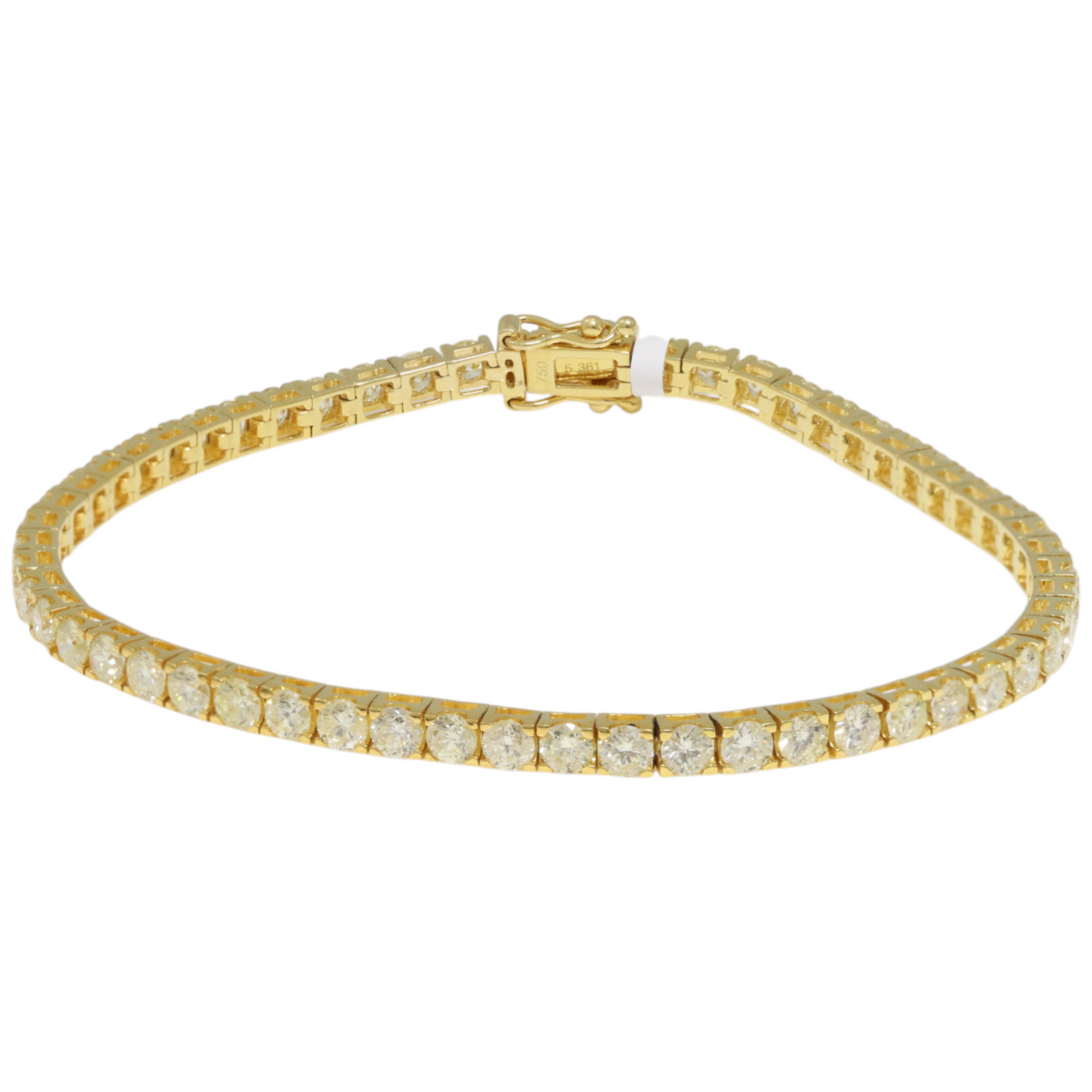 18ct yellow gold tennis bracelet