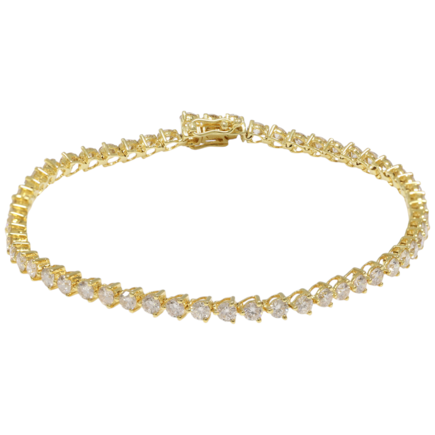18ct yellow gold tennis bracelet