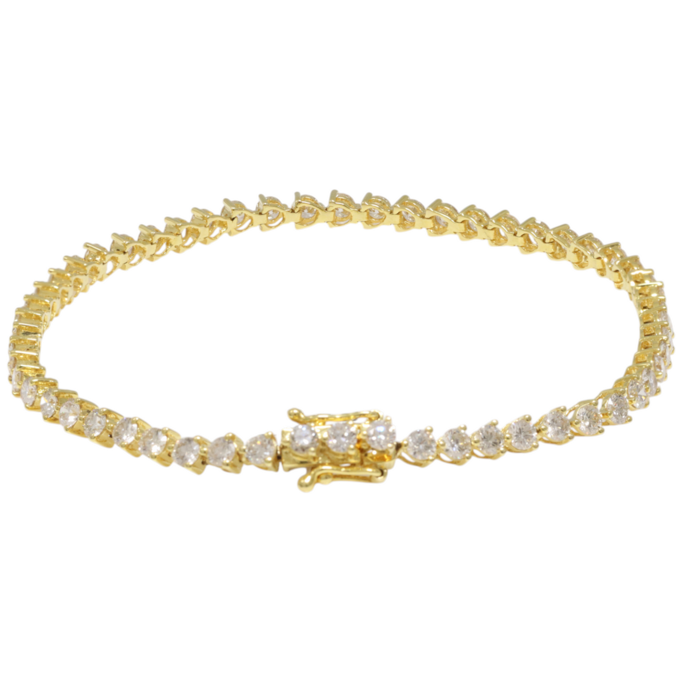 18ct yellow gold tennis bracelet