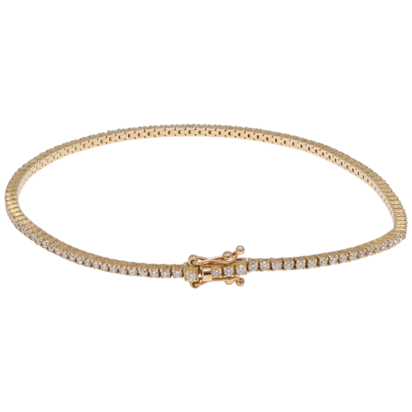 18ct rose gold tennis bracelet