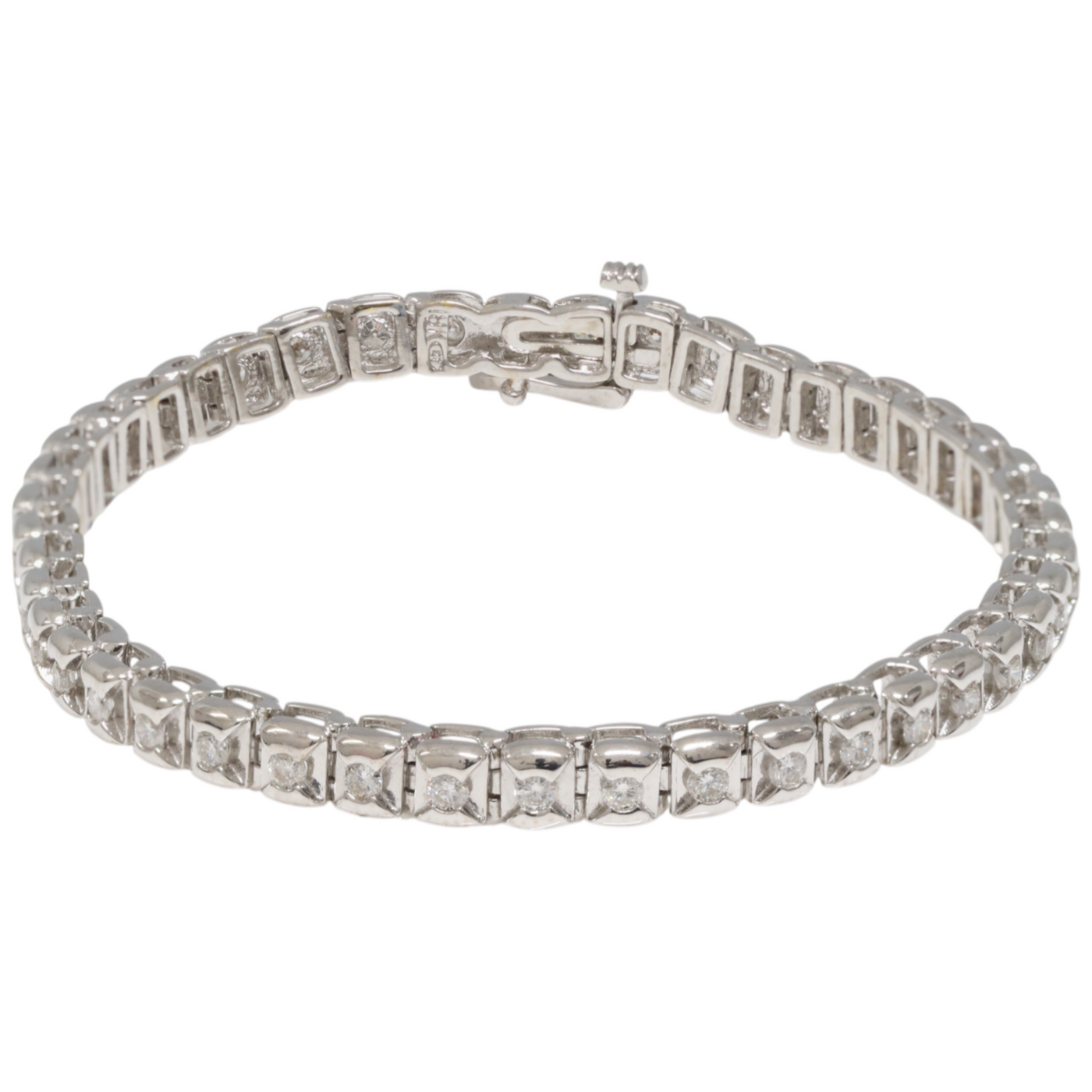18ct white gold diamond bracelet