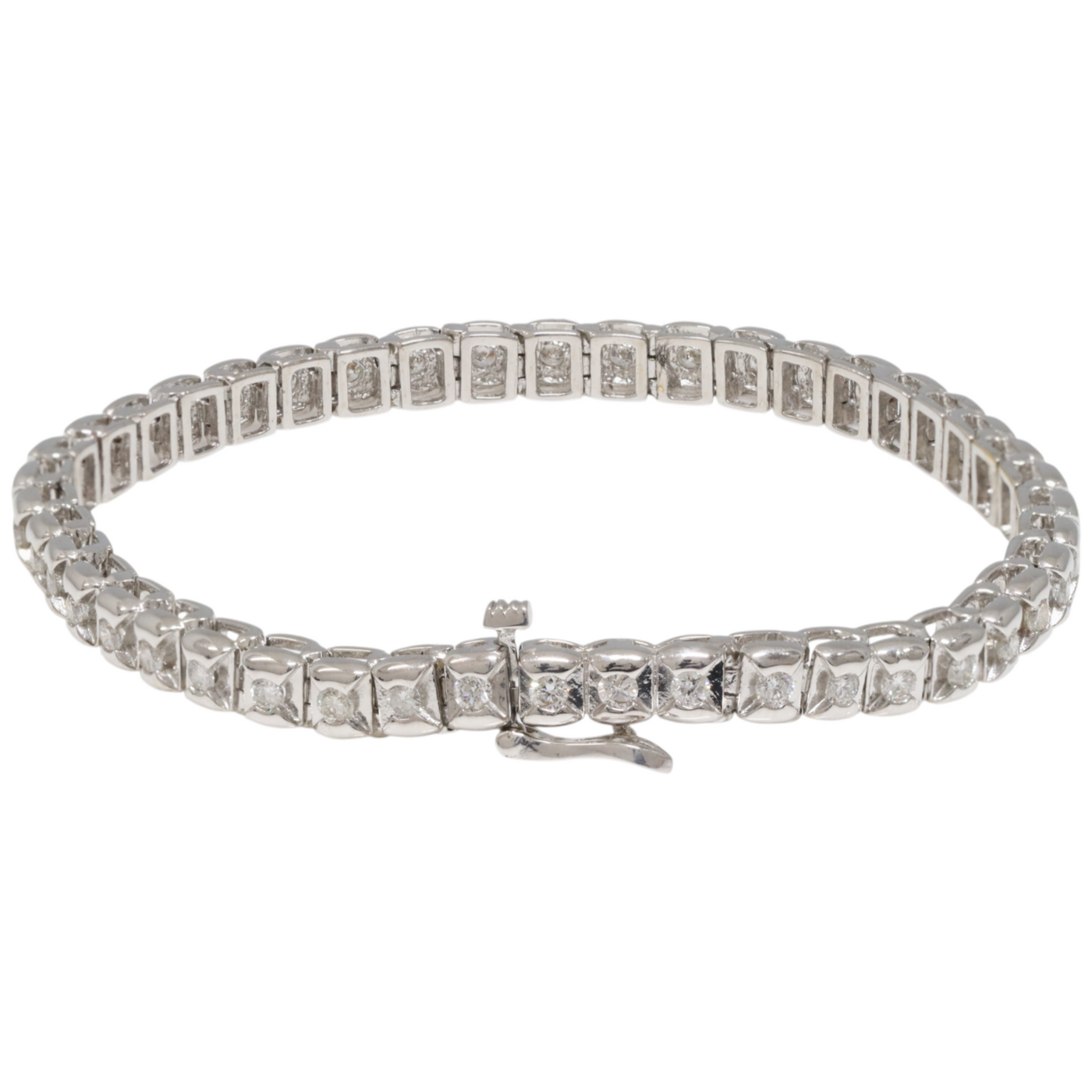 18ct white gold diamond bracelet