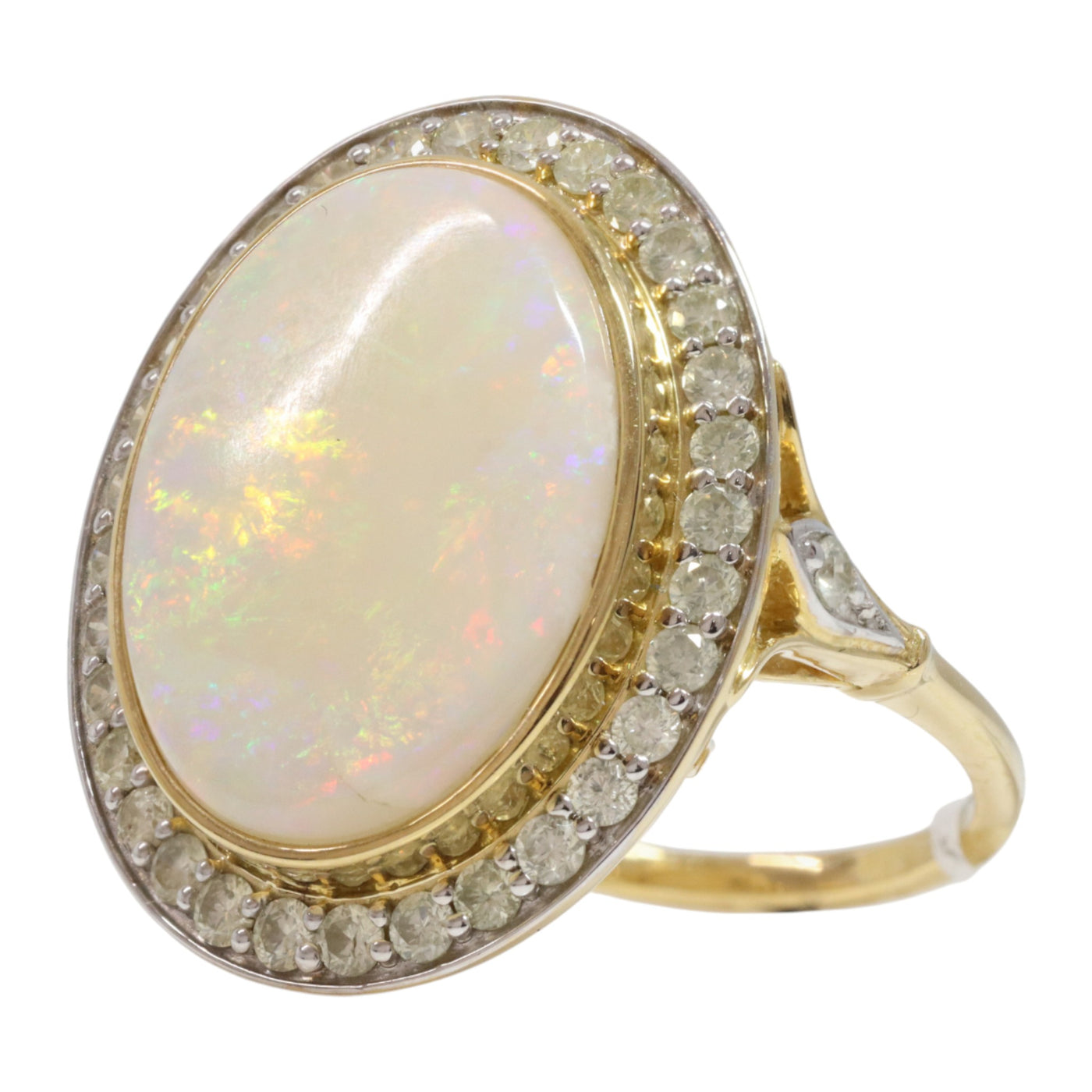OPAL AND DIAMOND DRESS RING