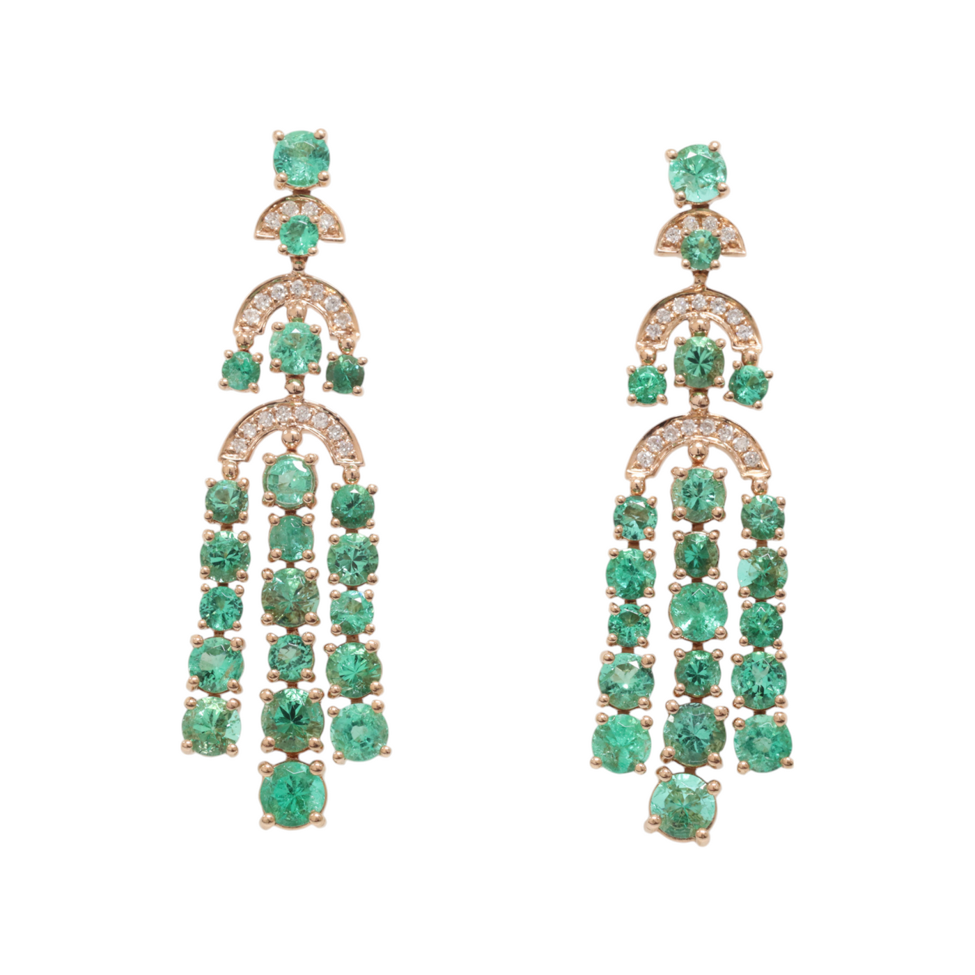 Emerald and Diamond Earrings