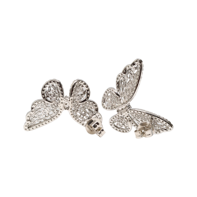 Diamond Butterfly Earrings