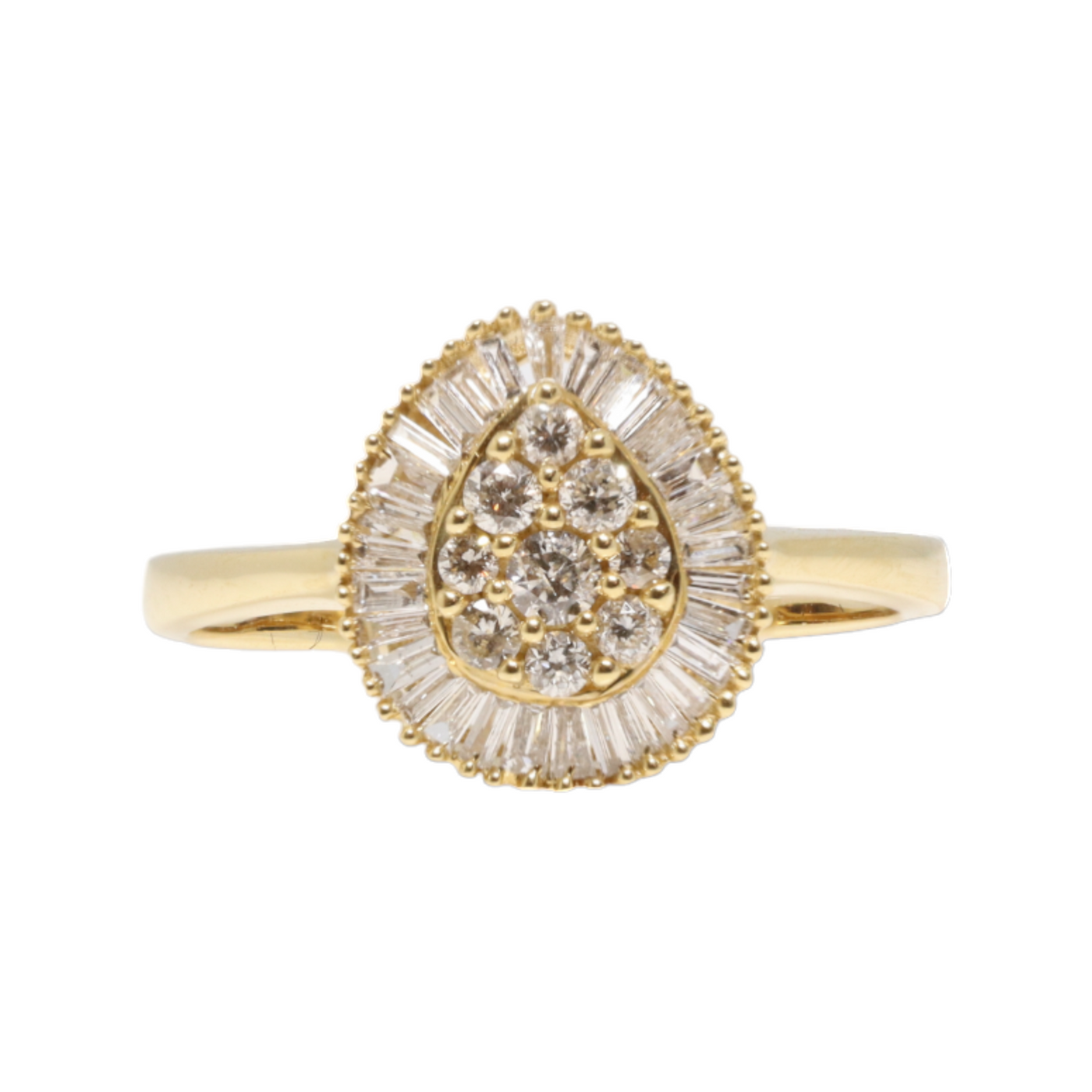 18KT YELLOW GOLD DIAMOND RING