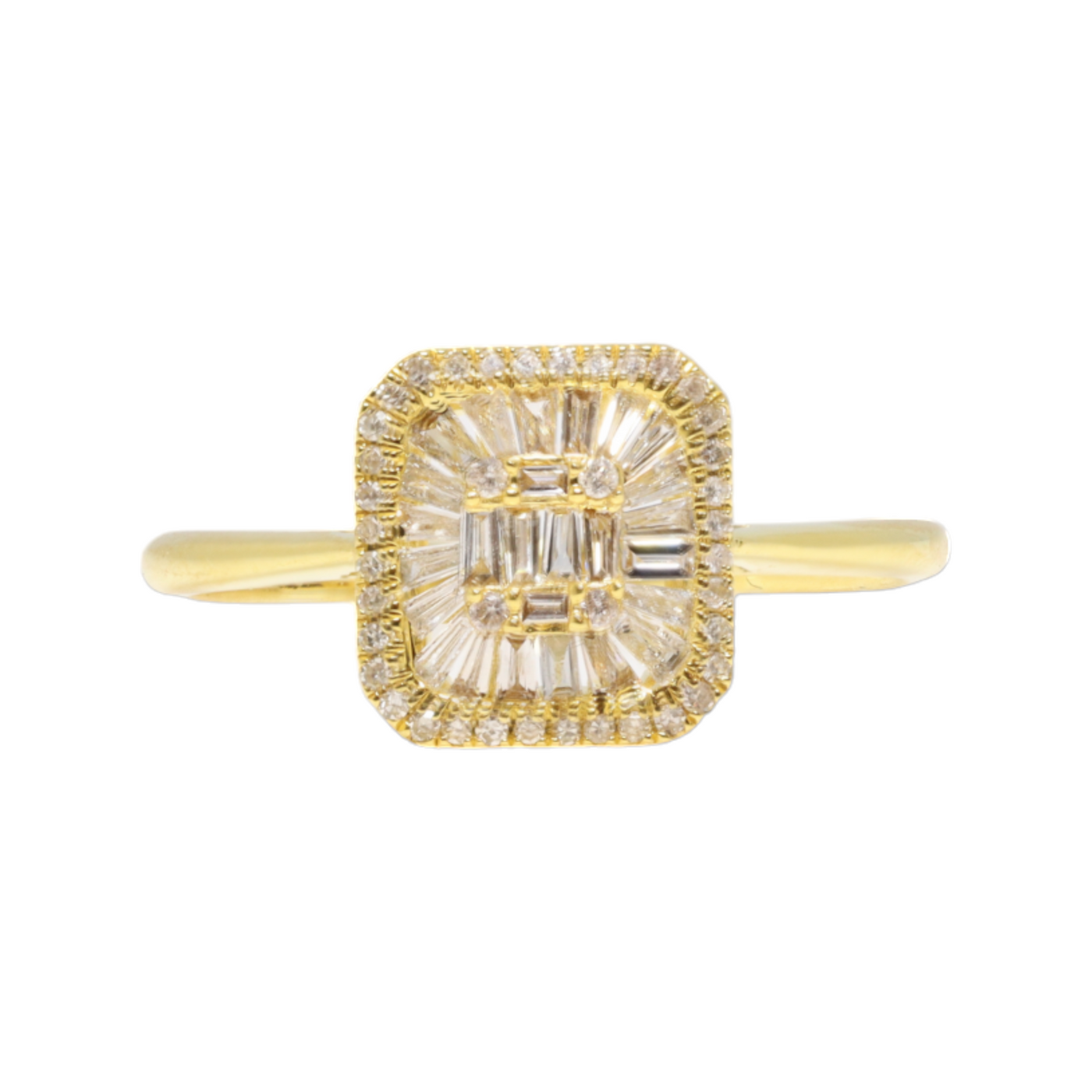 18KT YELLOW GOLD DIAMOND RING