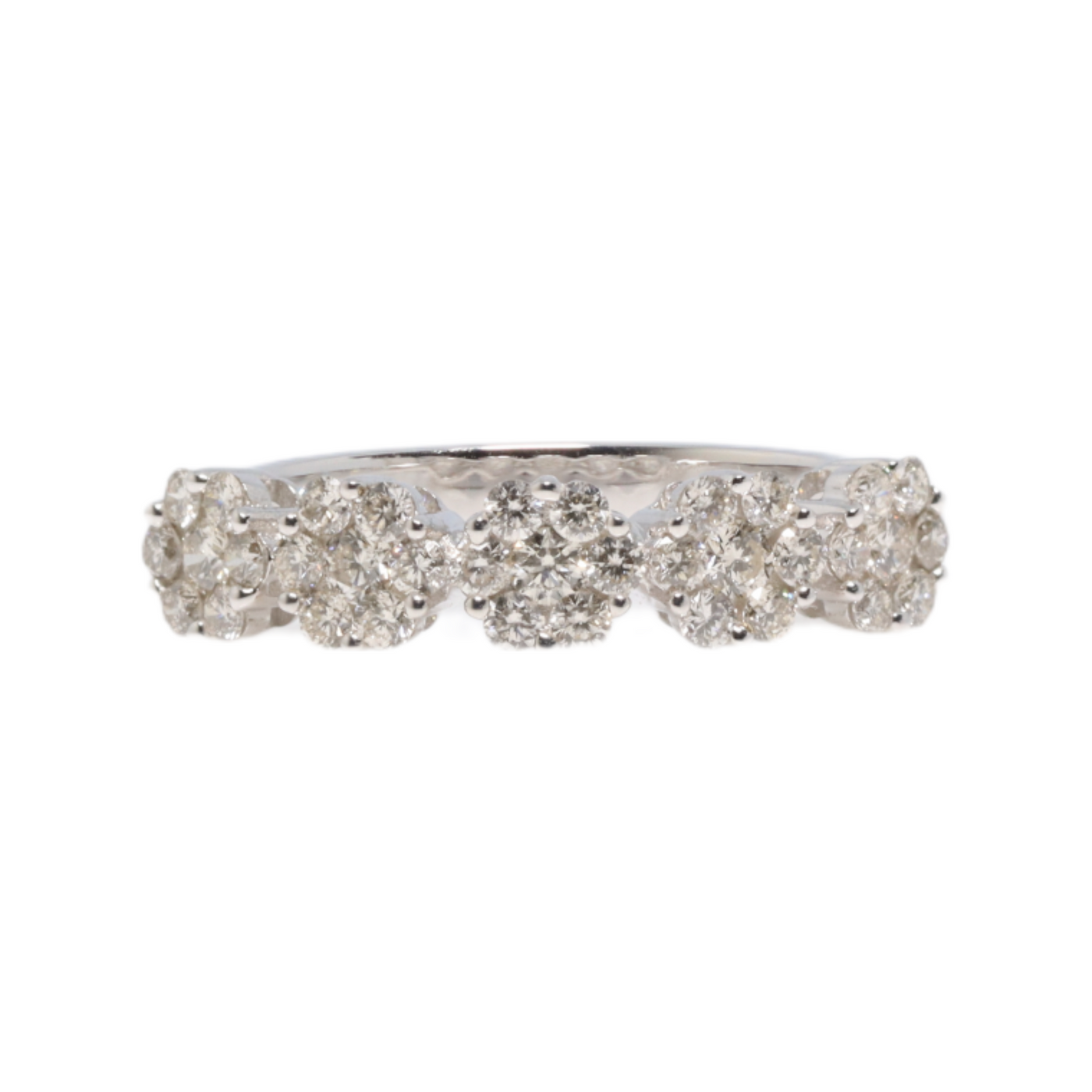 'MIA' 18CT WHITE GOLD DIAMOND CLUSTER RING