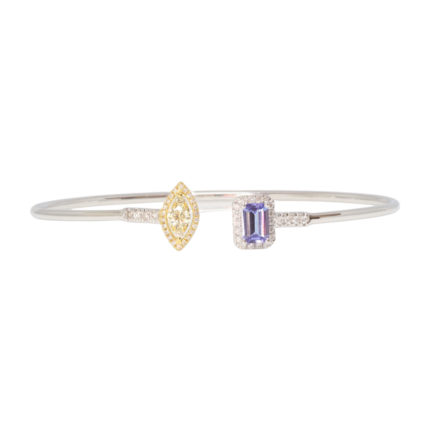 Tanzanite and Diamond Bangle