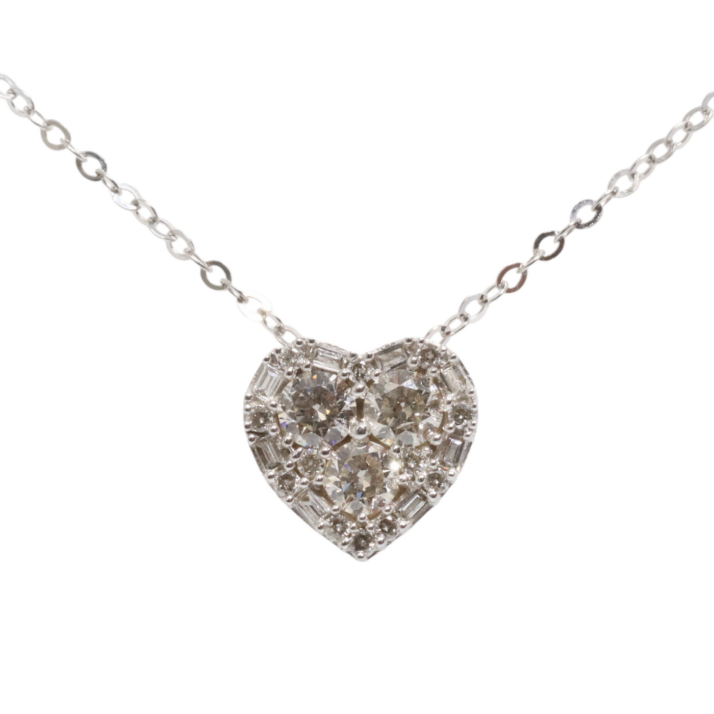 Heart Diamond Pendant and Necklace