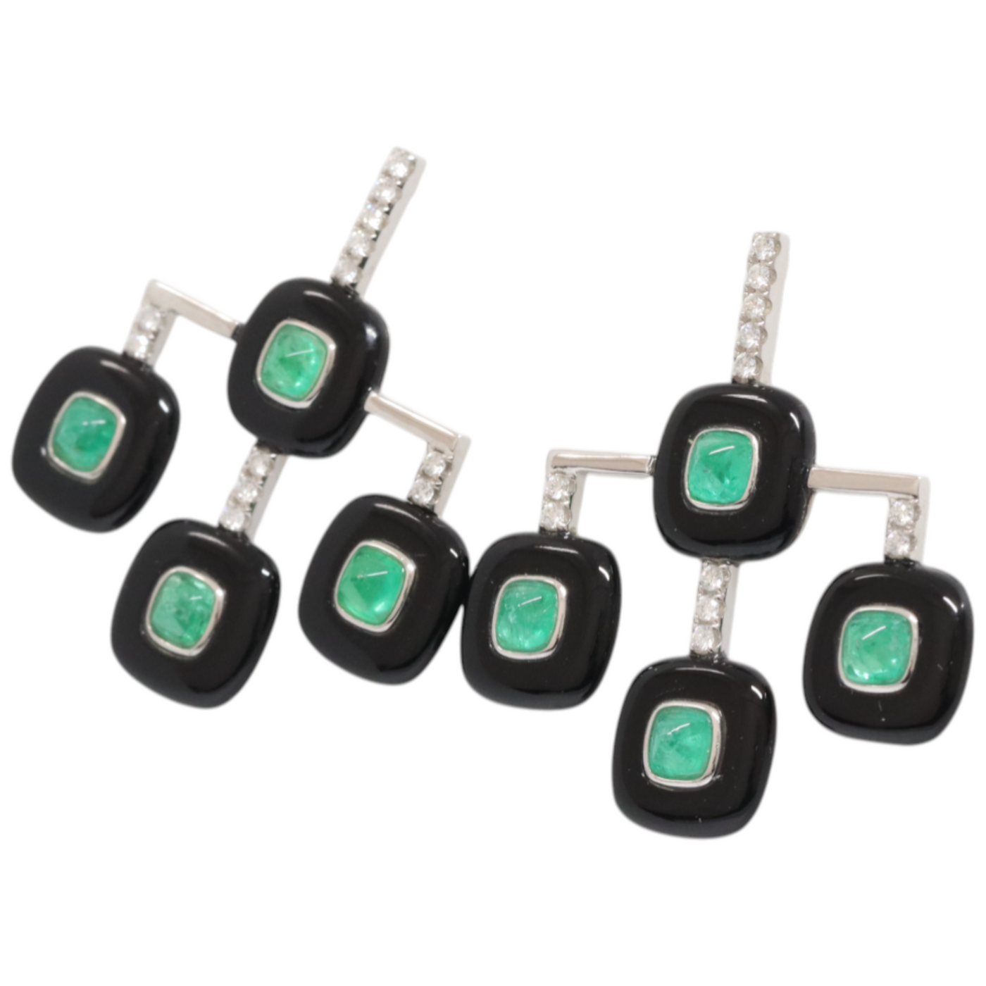 Sugarloaf Emerald & Diamond Earrings