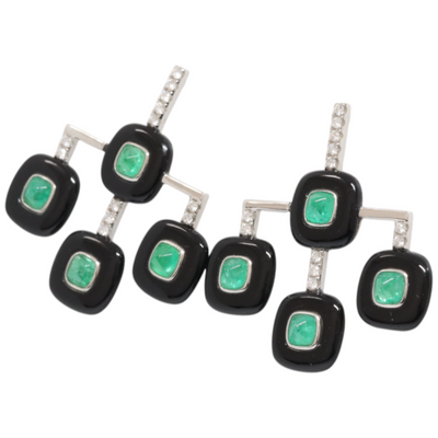 Sugarloaf Emerald & Diamond Earrings
