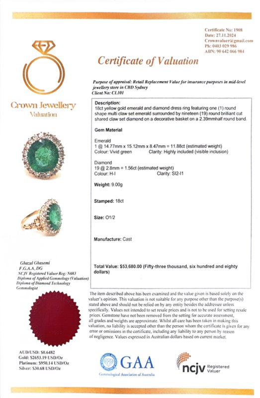 Emerald & Diamond Ring