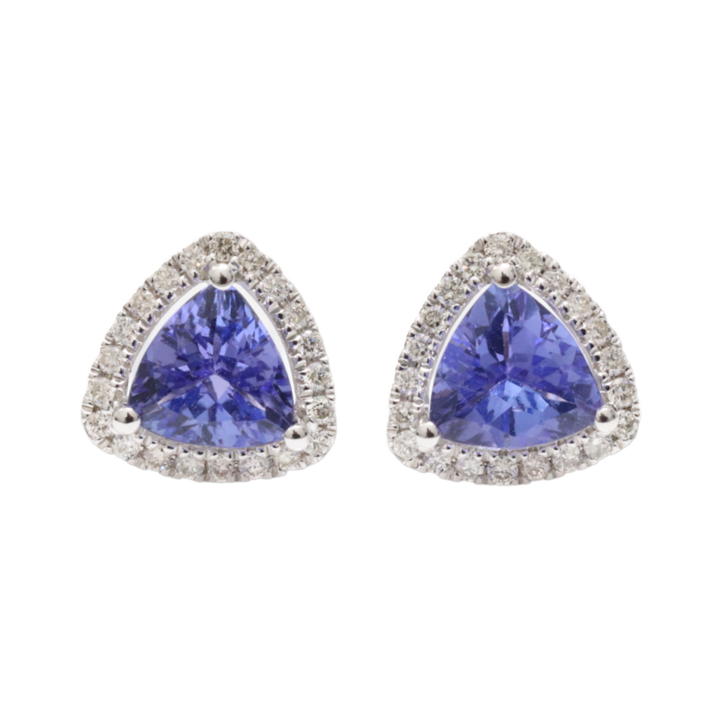 Tanzanite and Diamond Stud Earrings