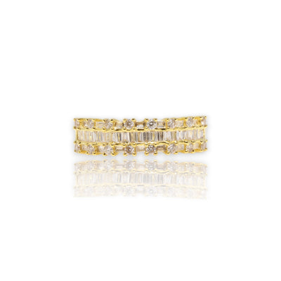 18K YELLOW GOLD DIAMOND RING