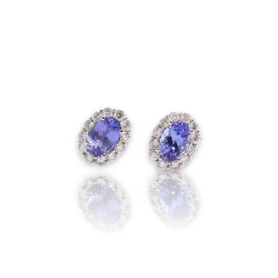 Tanzanite and Diamond Earrings