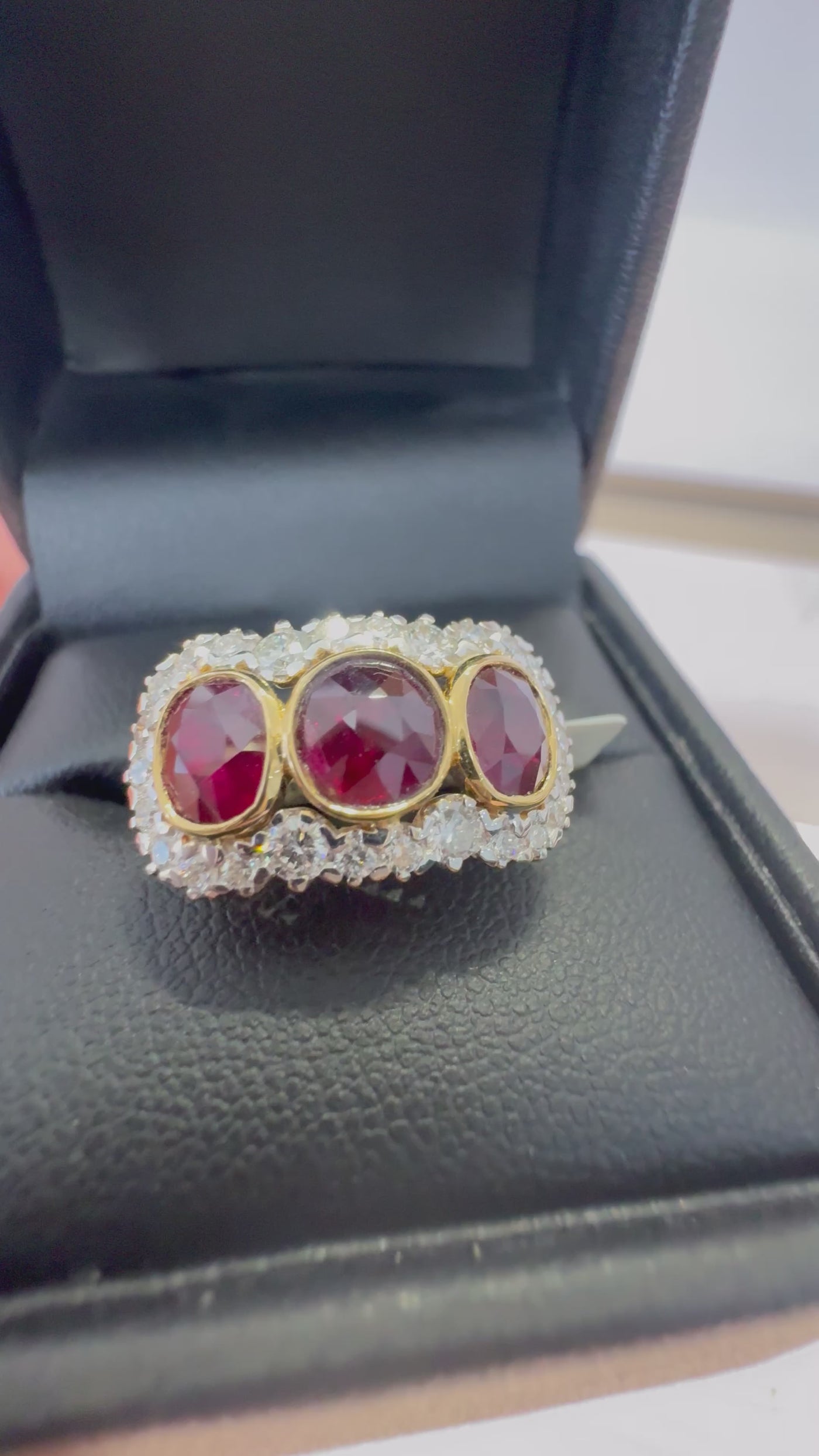 ROSE GOLD TRILOGY RUBY AND DIAMOND RING