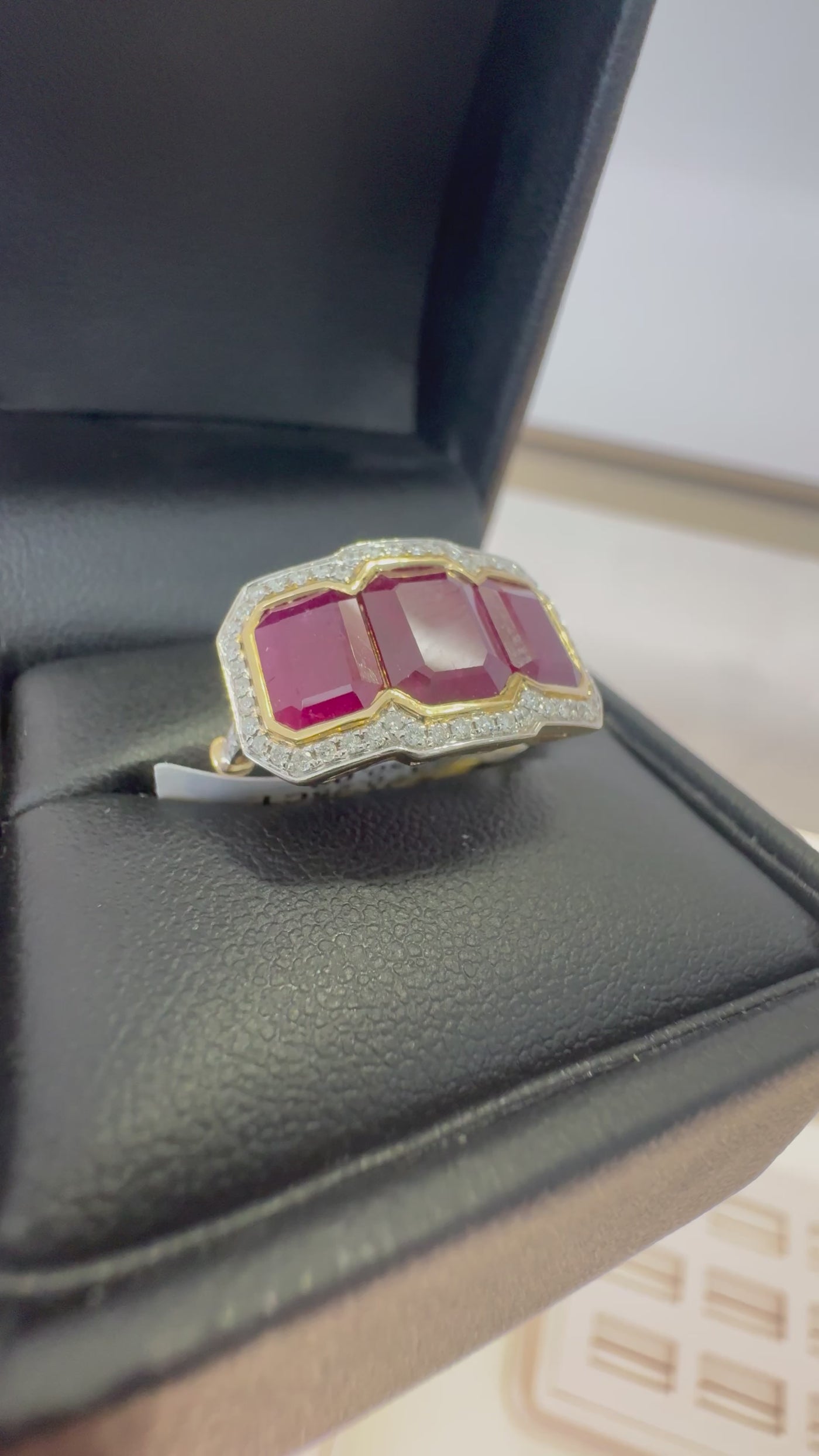 ROSE GOLD RUBY AND DIAMOND RING