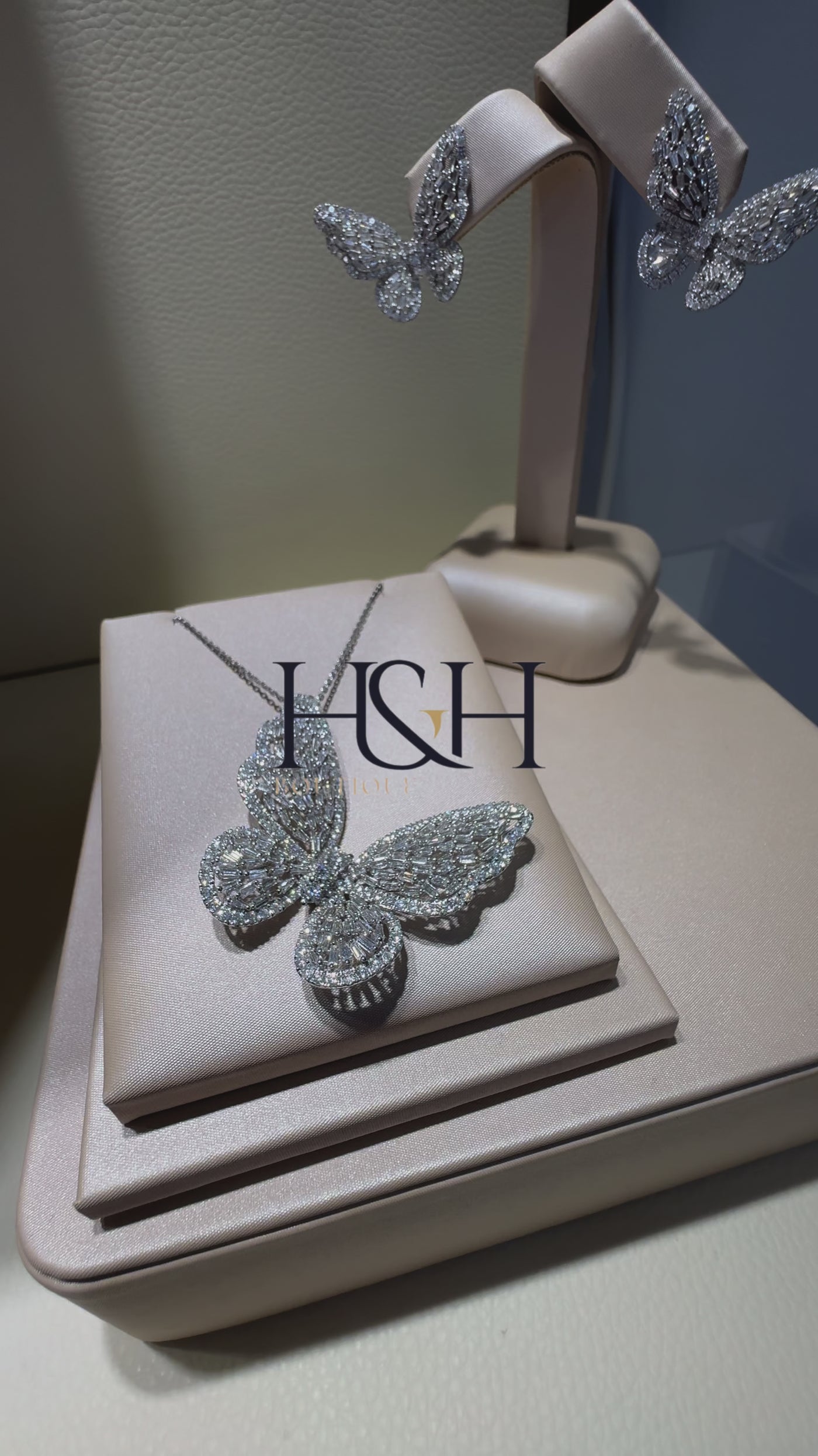 Diamond Butterfly Earrings