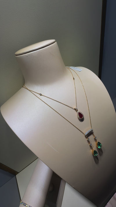 Ruby and Diamond necklace and Pendant