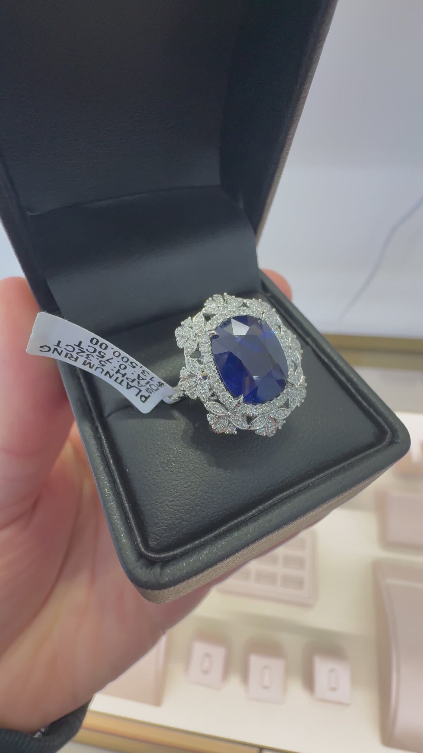 Ceylon Sapphire and Diamond Ring