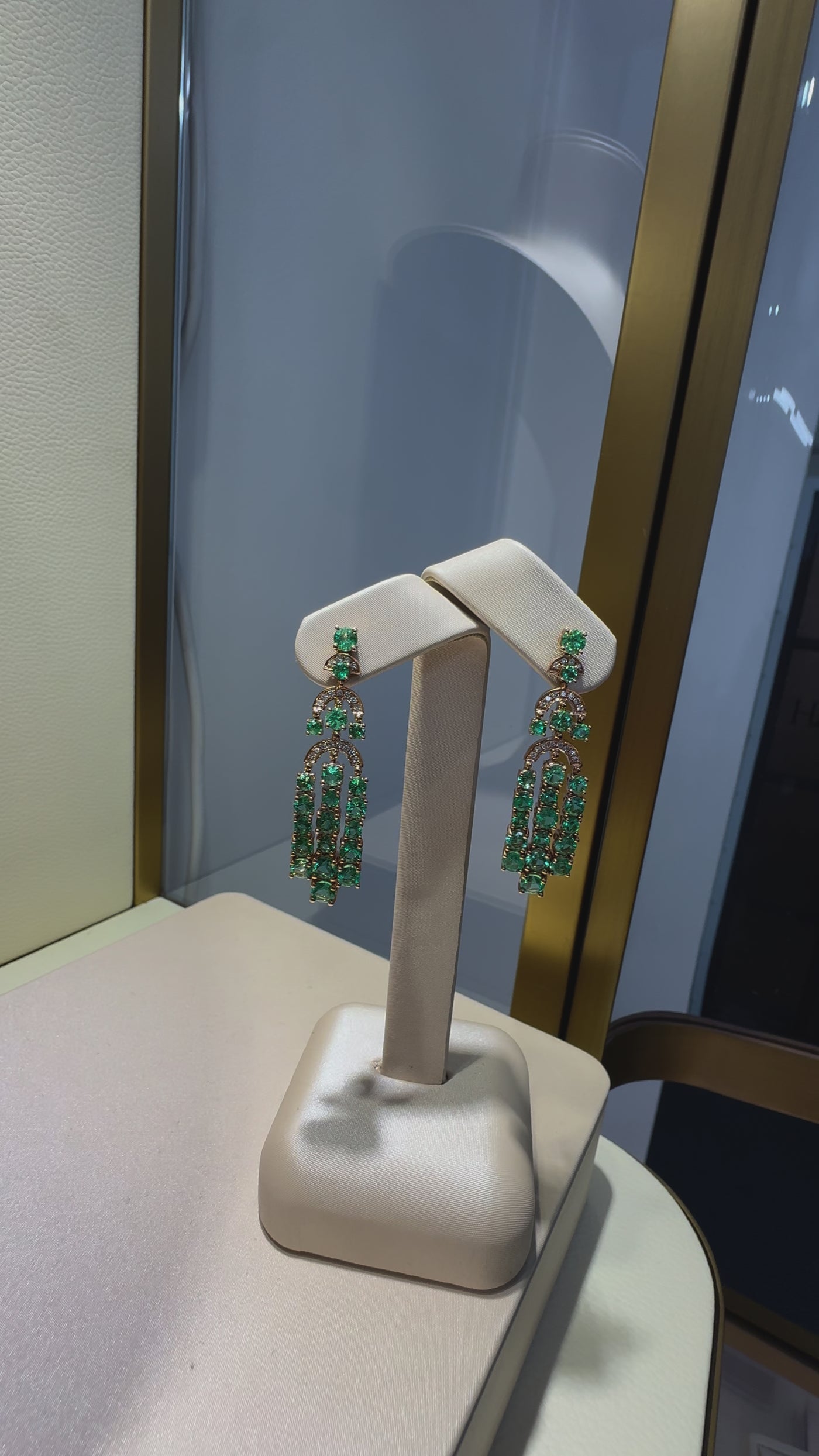 Emerald and Diamond Earrings
