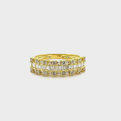 18K YELLOW GOLD DIAMOND RING