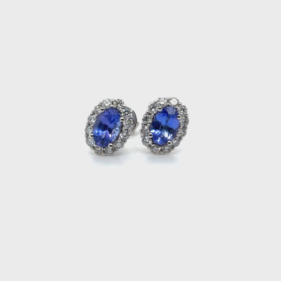 Tanzanite and Diamond Earrings