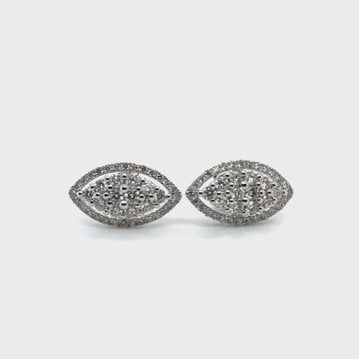 Oval Diamond Earrings