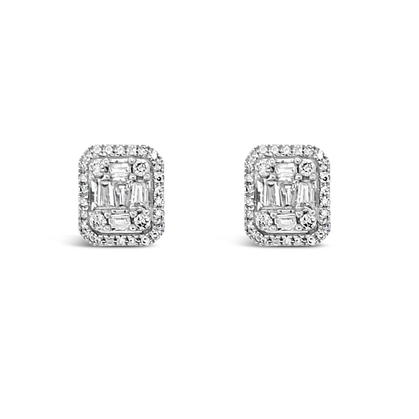 18CT WHITE GOLD DIAMOND STUD EARRINGS