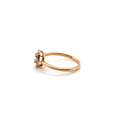 18CT ROSE GOLD DIAMOND RING