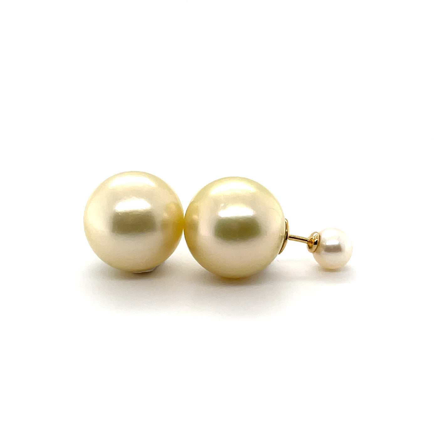 18CT YELLOW GOLD PEARL STUD EARRINGS