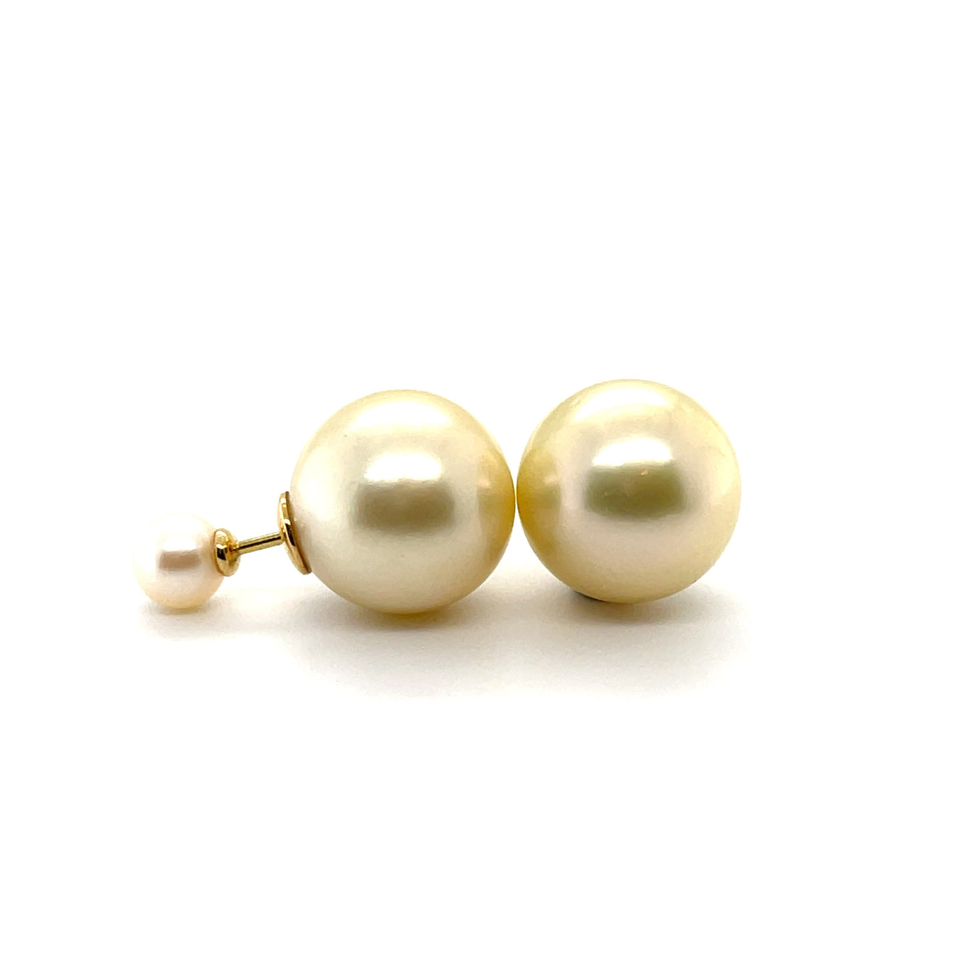 18CT YELLOW GOLD PEARL STUD EARRINGS