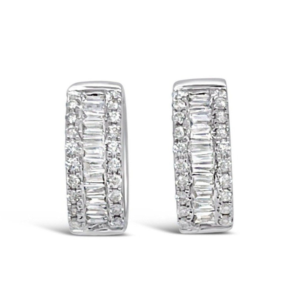 18CT WHITE GOLD DIAMOND EARRINGS