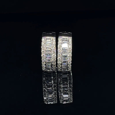 18CT WHITE GOLD DIAMOND EARRINGS