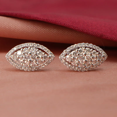 Oval Diamond Earrings